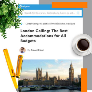 guest posting & SEO support for our client, a london based tourism company