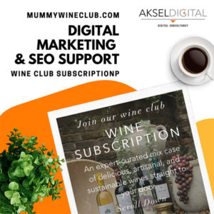 SEO and Digital Marketing support for Mummy Wine Club, a Chiswick, London based wine shop, e-shop