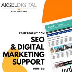 SEO and digital marketing services for Rome Toolkit, a london based tourism company